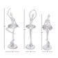 Maple and Jade 3-Piece Dancer Decorative Sculpture Set with Mirror Accents in Polished Silver, , large
