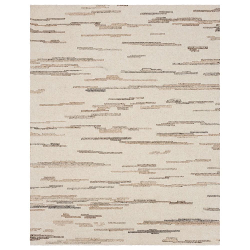 Karastan Forsyth Park Oyster Creek Ivory Beige 5"3" x 7"10" Area Rug, , large