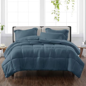 Pem America Cannon Solid 3-Piece Full/Queen Comforter Set in Dark Blue, , large