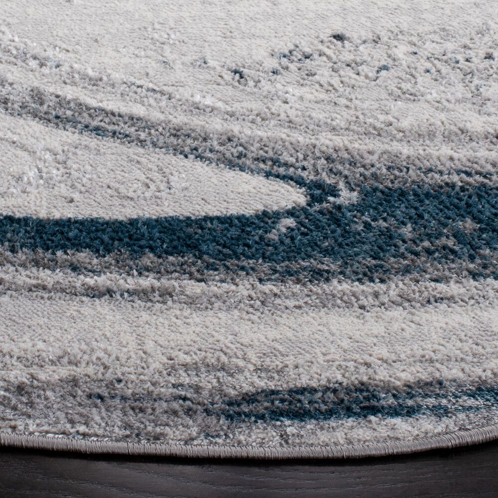 Safavieh Orchard 6&#39;7&quot; Round Grey and Blue Area Rug, , large