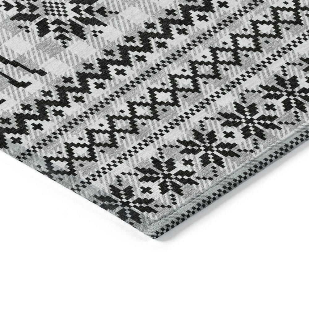 Dalyn Rug Company Wonderland WN28 1&#39;8&quot; x 2&#39;6&quot; Silver Indoor/Outdoor Area Rug, , large