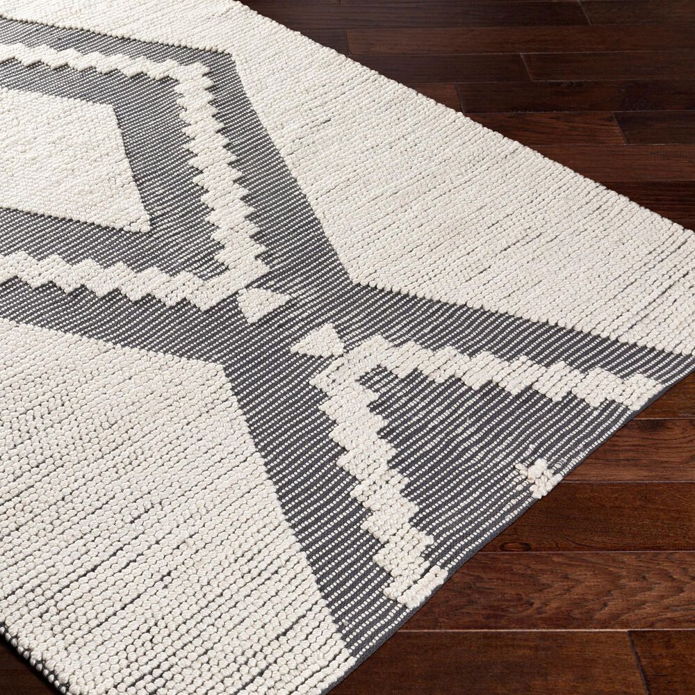 Surya Azalea 10&#39; x 14&#39; Black and Ivory Indoor/Outdoor Area Rug, , large