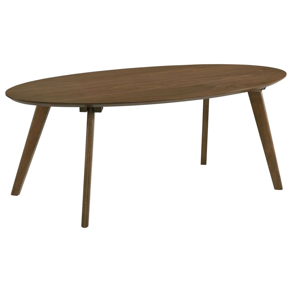 Mayberry Hill Razor 47" Oval Cocktail Table in Walnut, , large