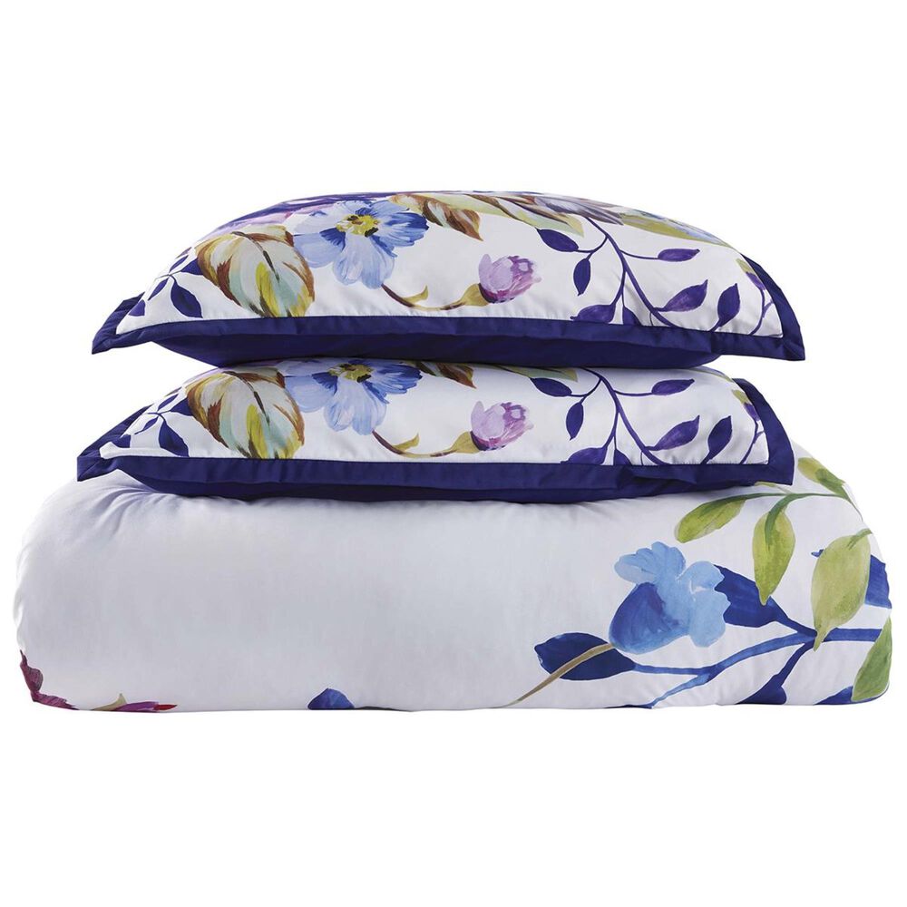 Pem America Christian Siriano 3-Piece Full/Queen Garden Bloom Comforter Set in Blue and White, , large