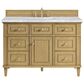 James Martin Vanities Lorelai 48" Single Vanity in Light Natural Oak with 3 CM Carrara White Marble Top, , large