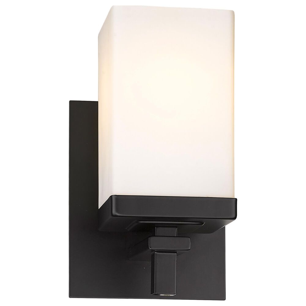 Golden Lighting Maddox 1-Light Wall Sconce in Matte Black, , large