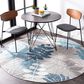 Safavieh Cabana CBN814F 6"7" Round Grey and Blue Indoor/Outdoor Area Performance Rug, , large