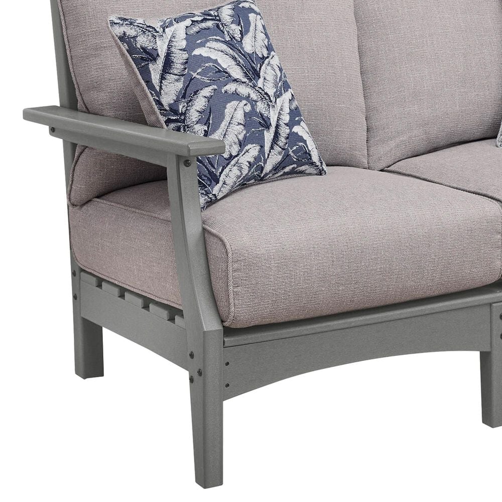 Ashley Cove Beach Outdoor Loveseat with Cushion in Gray, , large