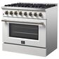 Forno Galiano 36" Freestanding Dual Fuel Range in White, , large