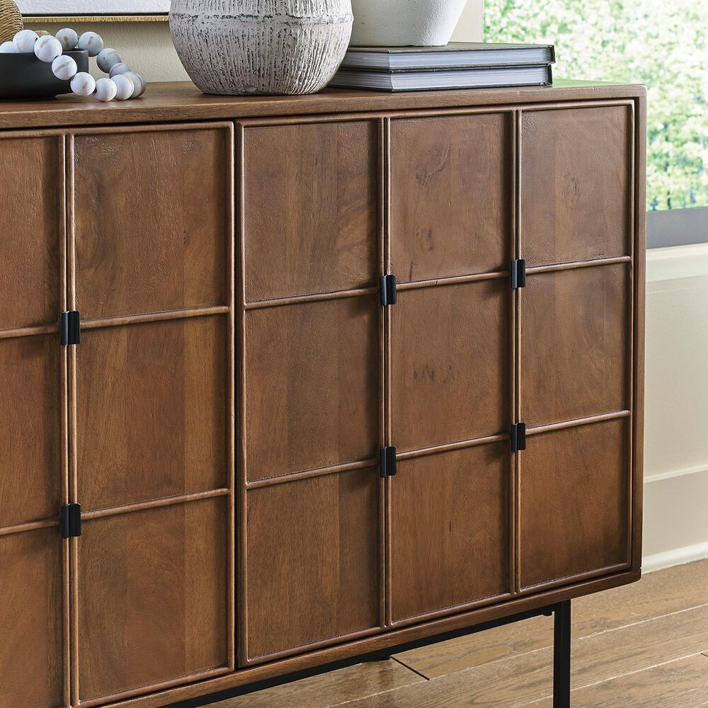 Ashley Juddins Accent Cabinet in Medium Brown, , large