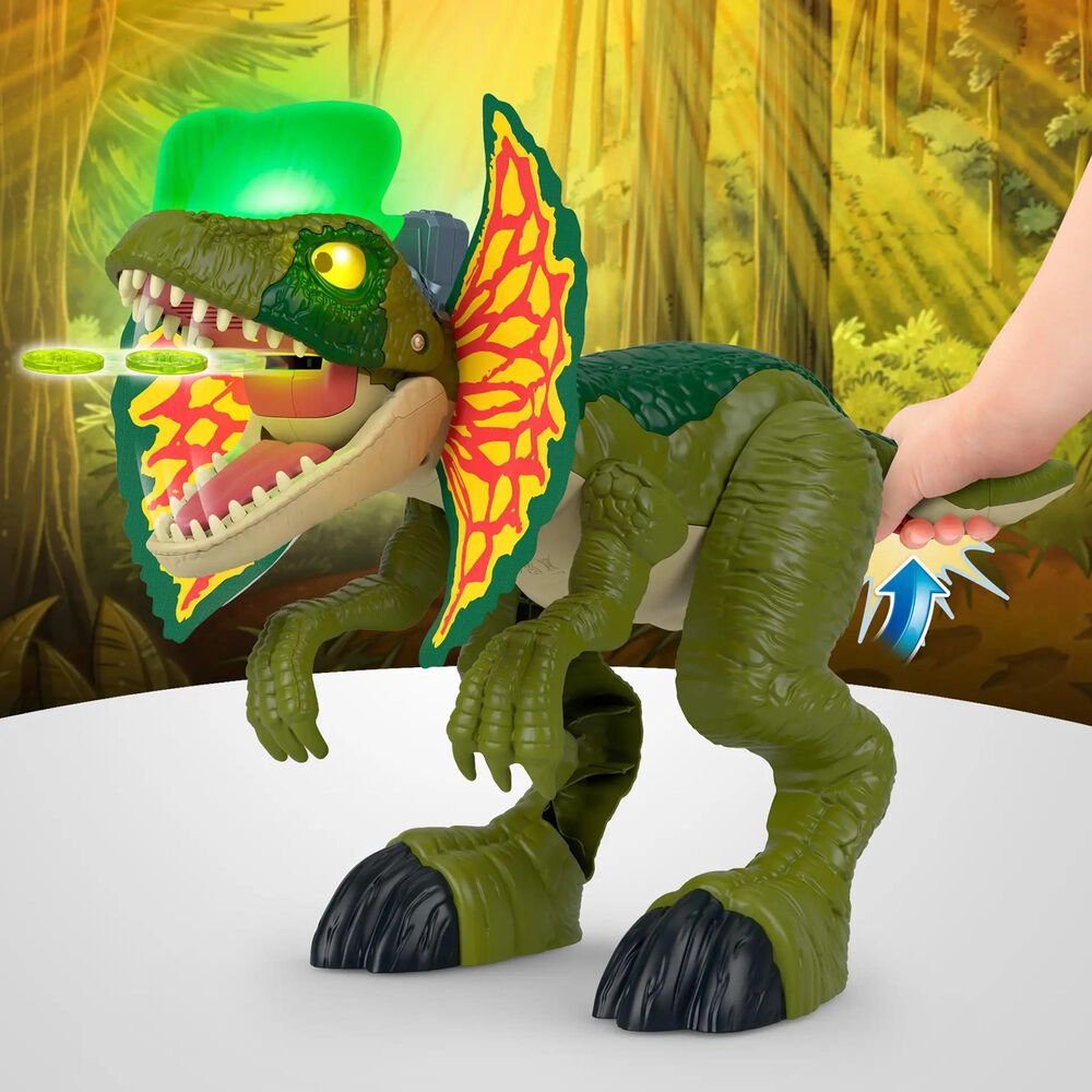 Fisher Price Thrash Attack Dilophosaurus Toy, , large