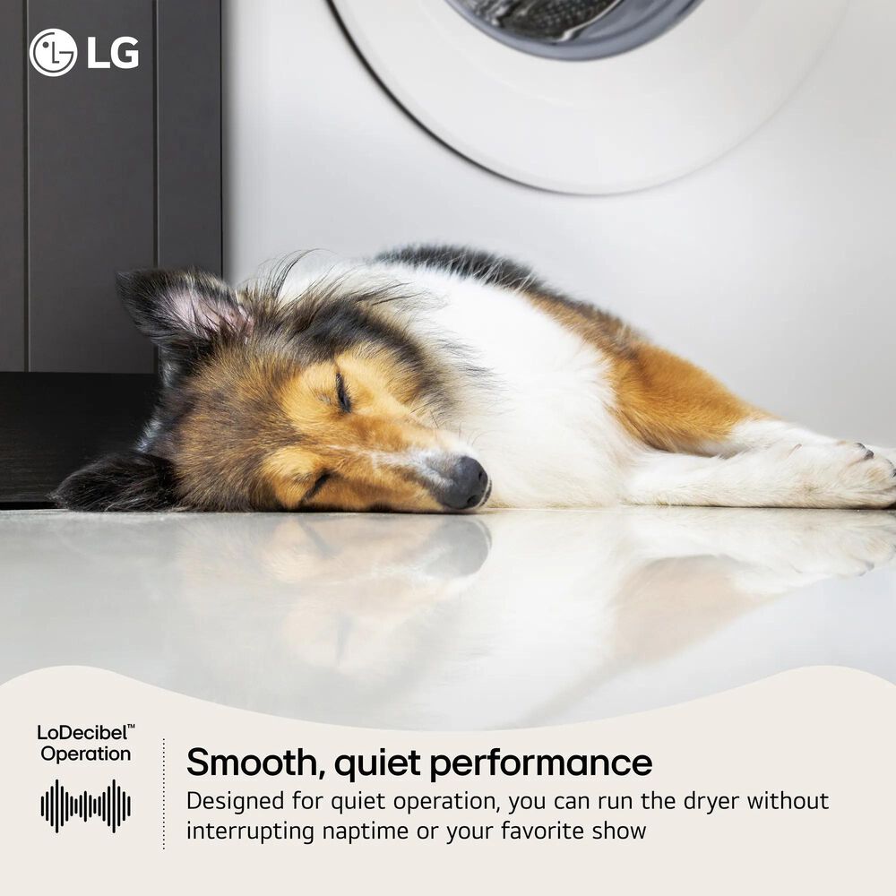 LG 7.4 Cu. Ft. Ultra Large Capacity Smart Front Load Electric Dryer in White, , large