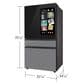 Samsung 28.6 Cu. Ft. Bespoke 4-Door French Door Refrigerator with AI Family Hub+ & AI Vision Inside in Charcoal Glass & Stainless Steel, , large