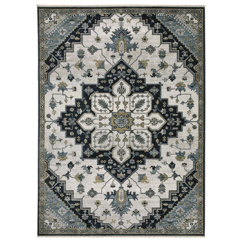 Oriental Weavers Keira Blue and Grey 9"10" x 12"10" Area Rug, , large
