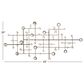 Maple and Jade 20" x 42" Glam Abstract Wall Decor in Matte Taupe and Silver, , large