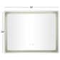 Maple and Jade 36" Room Anti Fog Mirror with LED Light in Silver and White, , large
