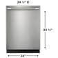 Frigidaire Professional Professional 24" Built-In Dishwasher with CleanBoost in Stainless Steel, , large