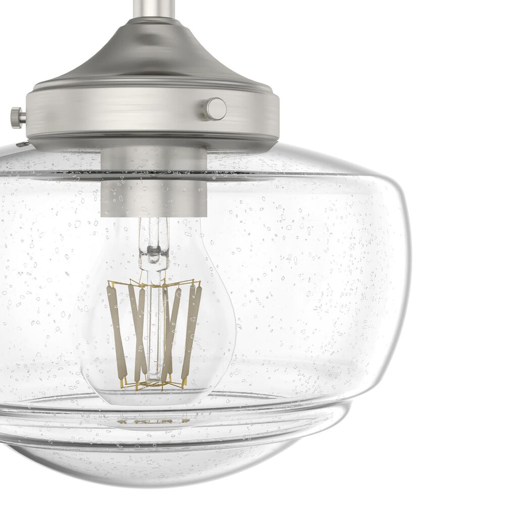 Hunter Saddle Creek 3-Light Linear Pendant Cluster with Clear Seeded Shade in Brushed Nickel, , large