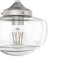 Hunter Saddle Creek 3-Light Linear Pendant Cluster with Clear Seeded Shade in Brushed Nickel, , large