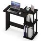 HOMLUX 40" Computer Desk with Open Side Shelves in Espresso and Black, , large