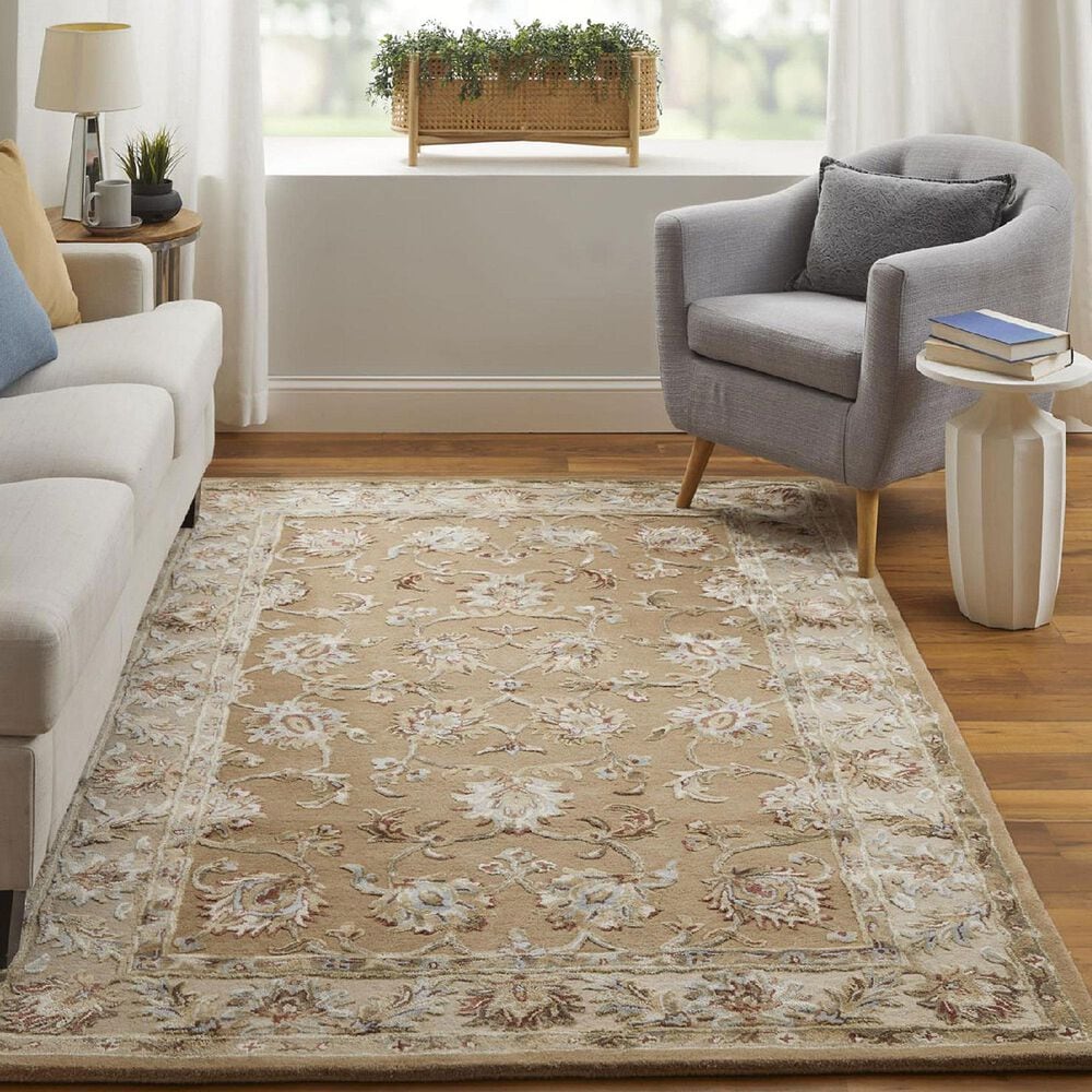 Feizy Prescott 5&#39; x 8&#39; Ivory and Beige Area Rug, , large