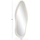 Maple and Jade 65" x 26" Velvet Abstract Wavy Wall Mirror in White, , large