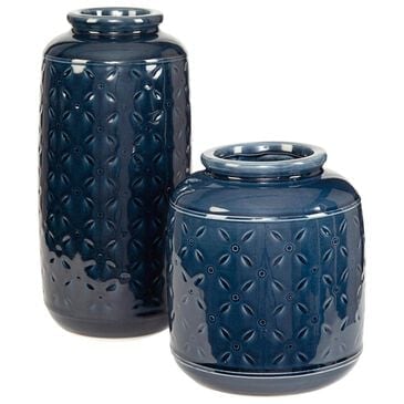 Ashley Marenda Vase Set in Navy Blue (Set of 2), , large