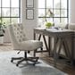 Linon Home Decor Della Office Chair with Natural Cushion in Gray Wash, , large