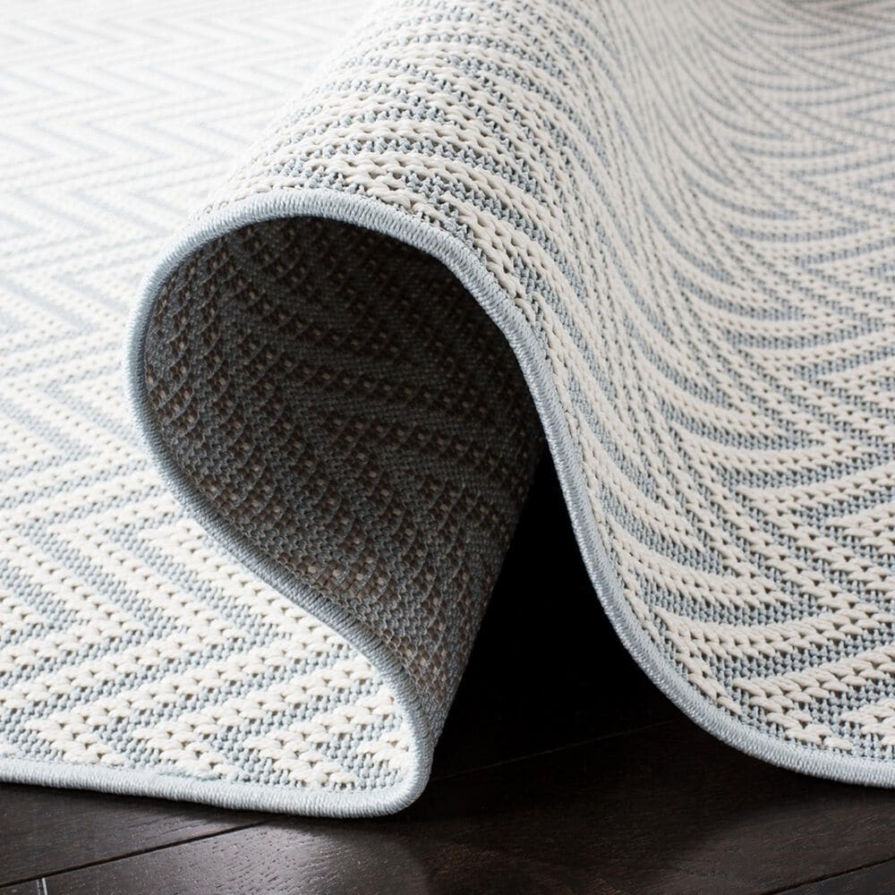 Safavieh Bermuda Chevron 4&#39; x 6&#39; Light Blue and Cream Indoor/Outdoor Area Performance Rug, , large