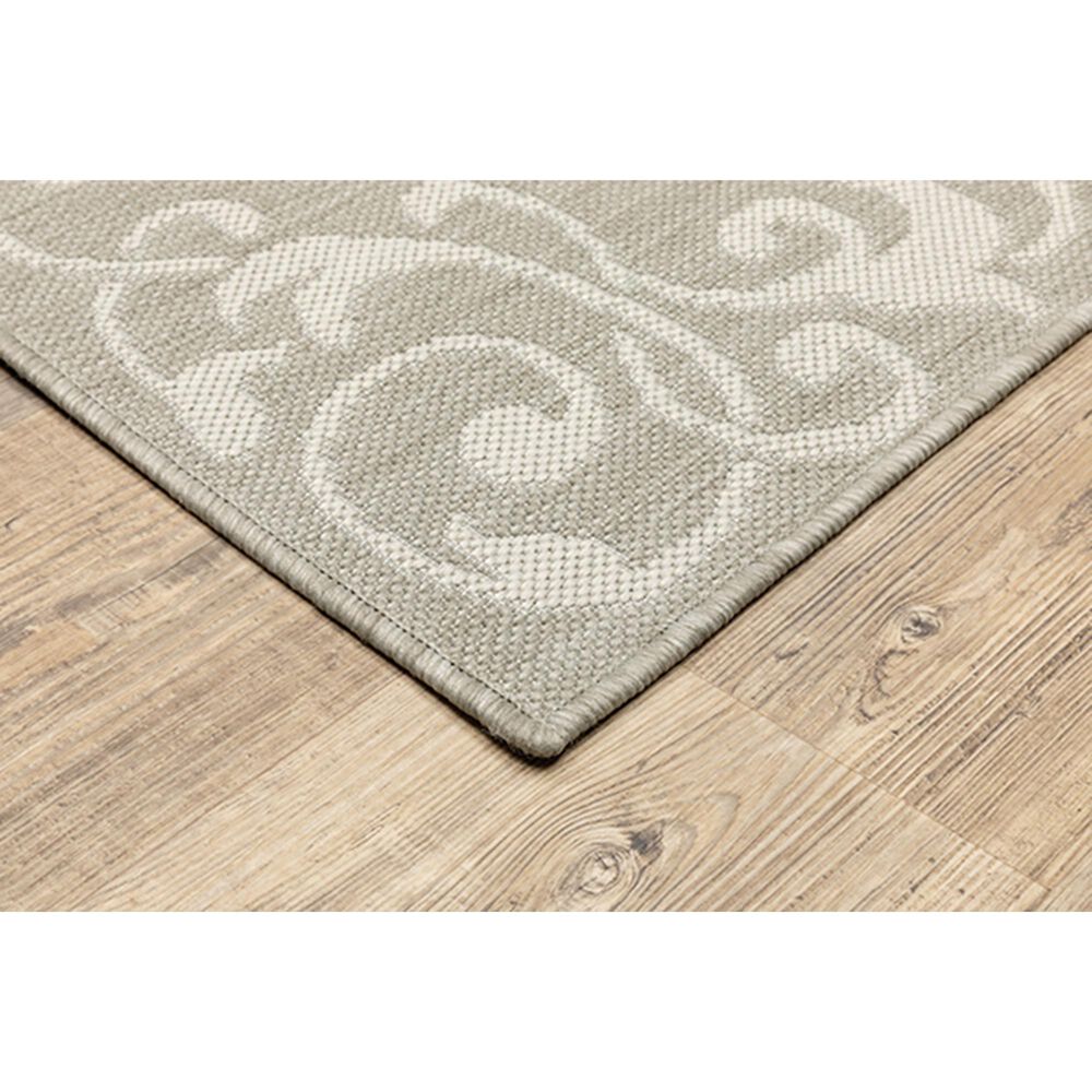 Oriental Weavers Portofino 6649W 5&#39;3&quot; x 7&#39;3&quot; Gray Area Rug, , large