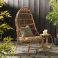 Hearth and Haven Elon Cocoon Outdoor Chair with Light Brown Cushion in Brown, , large