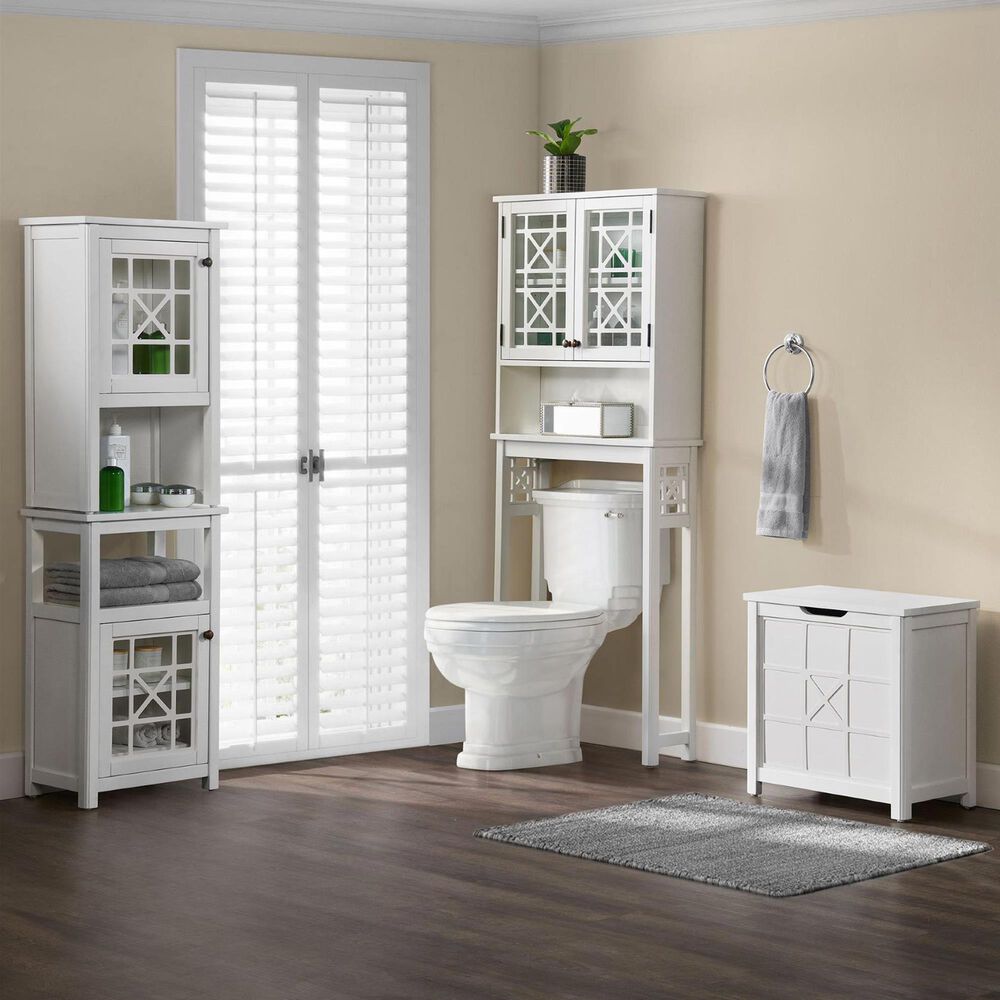 Timberlake Derby 5-Piece Bathroom Storage Set in White, , large