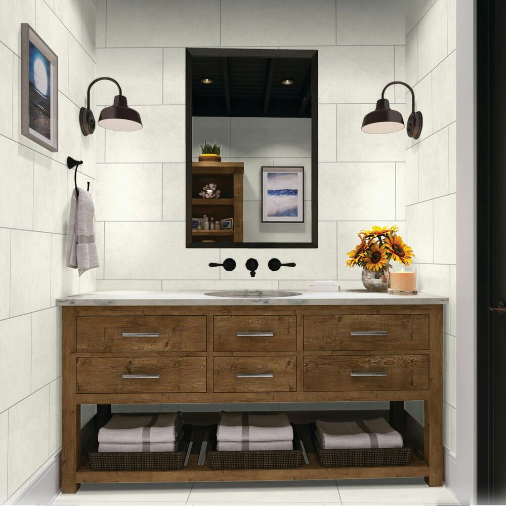 Dal-Tile Rhetoric 12&quot; x 24&quot; Porcelain Tile in Aristotle White, , large