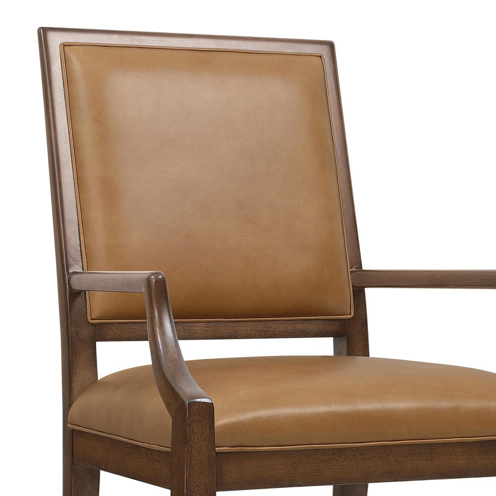 Hooker Furniture Archives Arm Chair with Dark Blond Upholstered in Classic Walnut, , large