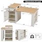 HOMLUX 60" Kitchen Island in White, , large