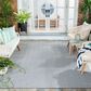 Safavieh Bermuda 6"5" x 9"2" Blue and Creme Indoor/Outdoor Area Performance Rug, , large