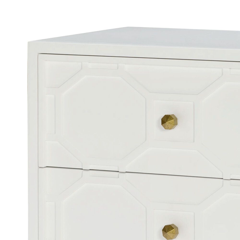 Legacy Classic Chelsea 2 Drawer Night Stand in White and Gold, , large