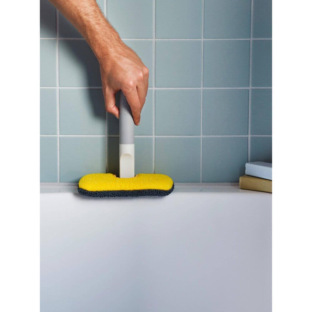 Joseph Joseph CleanTech 2-in-1 Surface Scrubber Tool in Stone, , large