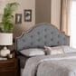 Baxton Studio Premala King Panel Headboard in Walnut Brown, , large