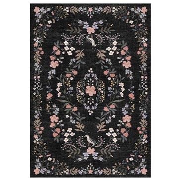 Rifle Paper Co. x Loloi Maison 3"9" x 5"6" Tuileries Black Area Rug, , large