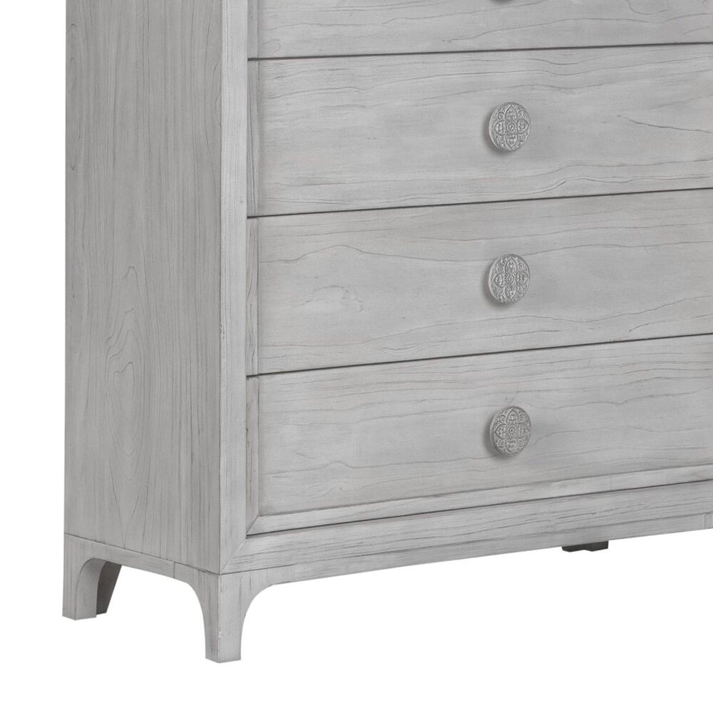Urban Home Boho Chic 5-Drawer Chest in Washed White, , large
