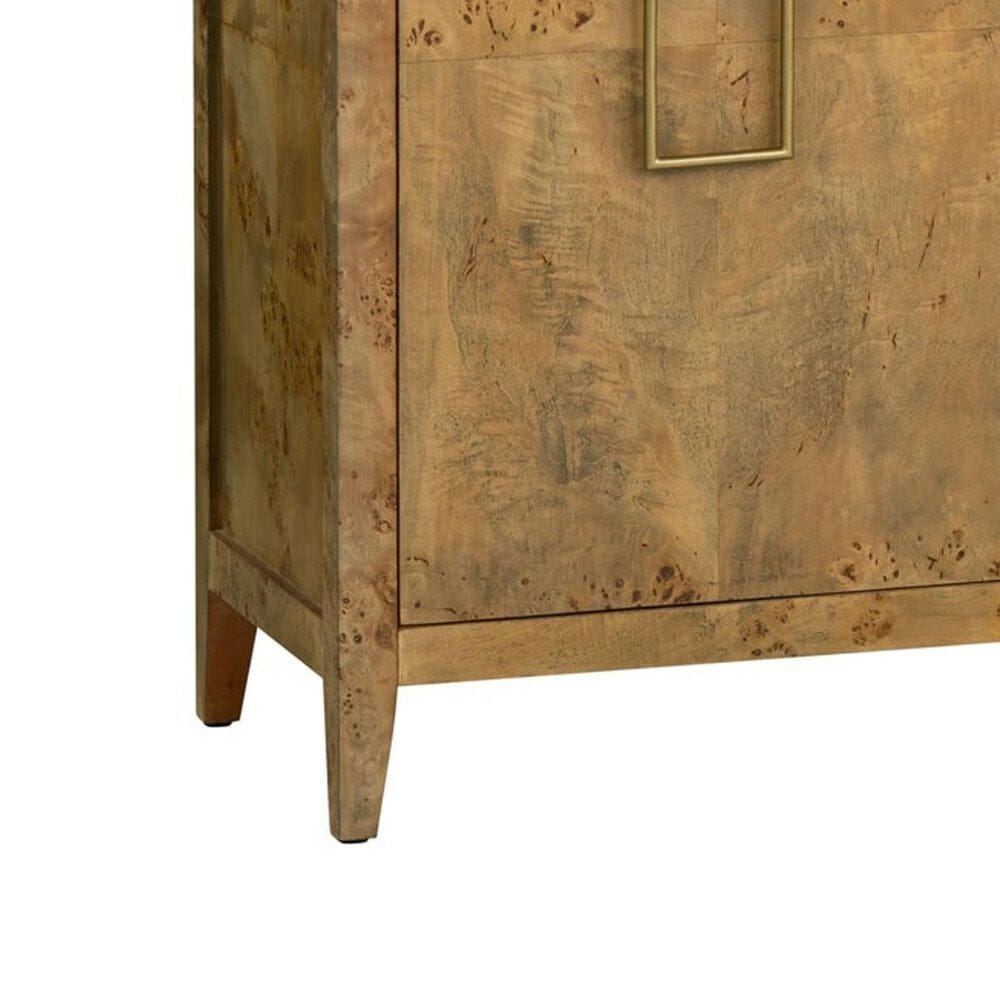 Crestview Collection Richmond Mappa Burl 4-Door Media Sideboard in Brown, , large