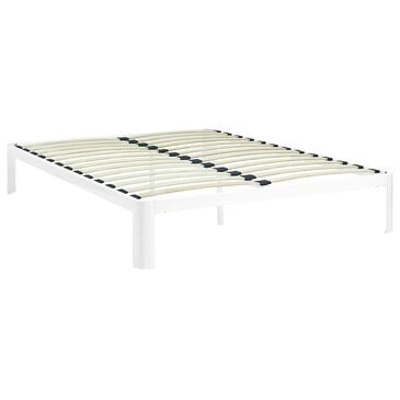Modway Corinne Full Platform Bed Frame in White, , large