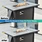 HOMLUX 23" Fire Pit Glass Flame Wind Guard with Aluminum Corner in Clear, , large