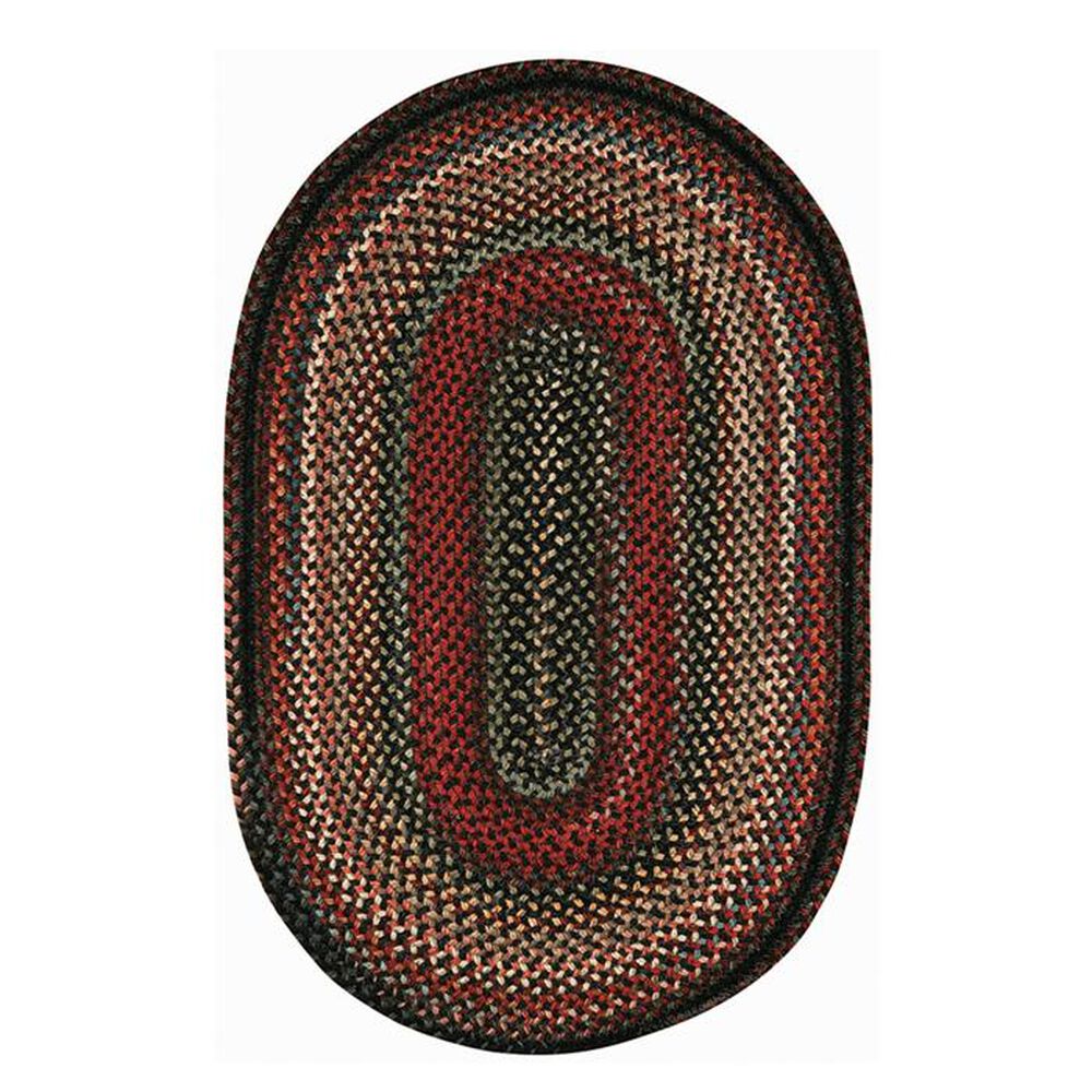 Capel Americana 0346 4' x 6' Black Oval Area Rug, , large