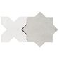 Soho Studio Malta Dove Gray Star and White Cross 6" x 6" Porcelain Tile Kit, , large
