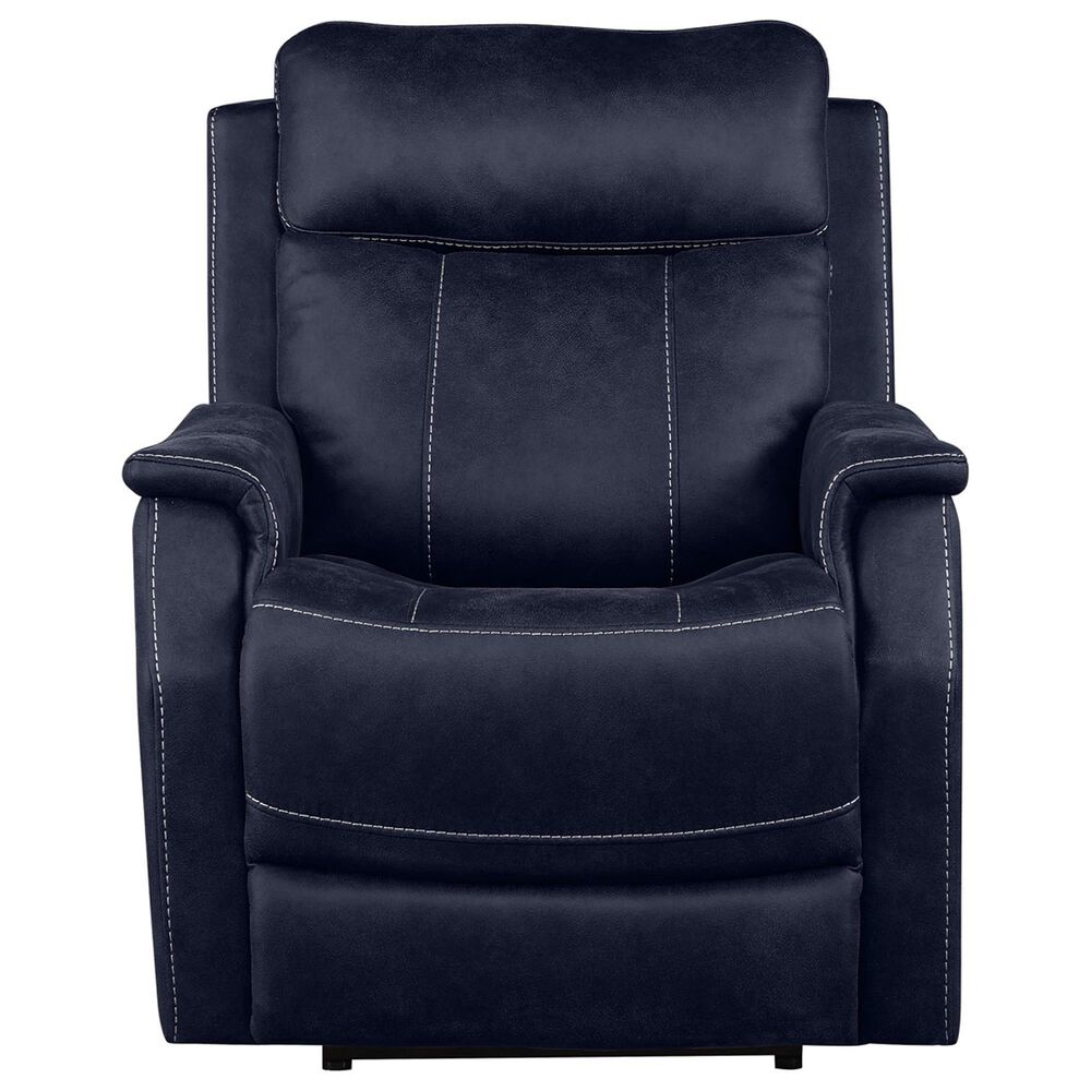 Steve Silver Valencia Dual-Power Recliner in Ocean Blue, , large