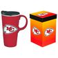Cypress 17 Oz Travel Latte Mug with Gift Box in Red and White, , large