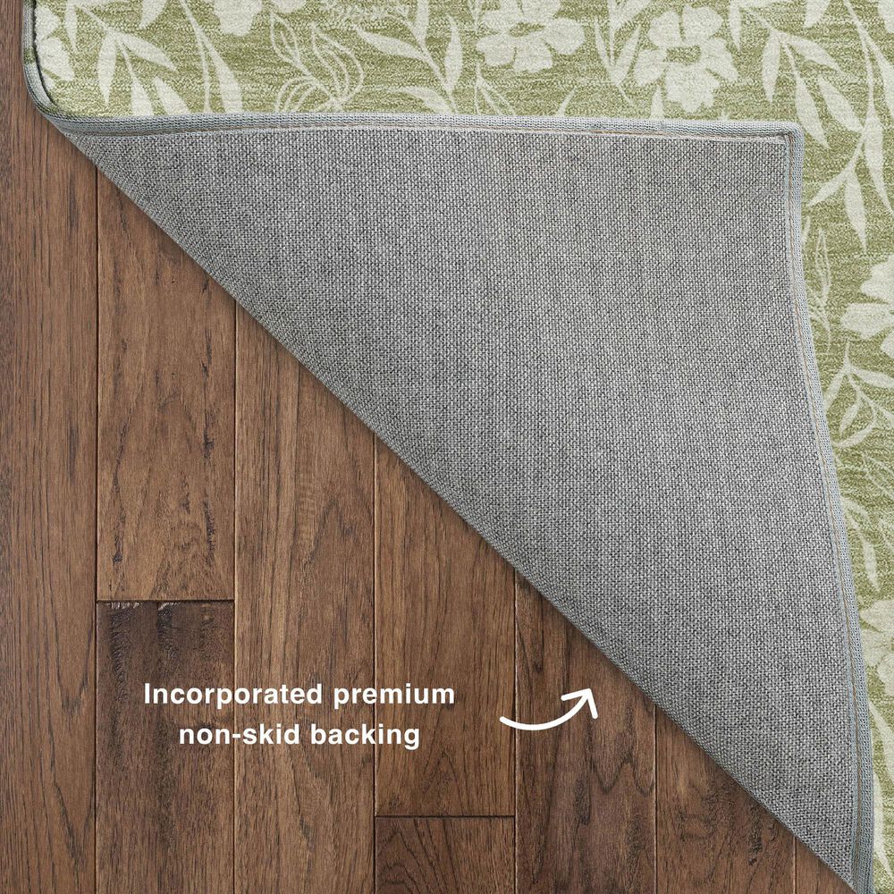 Dalyn Rug Company Soft Essentials Floral Aloe 10' x 14' Indoor/Outdoor Area Rug, , large