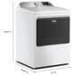 Maytag 5.2 Cu. Ft. Smart Top Load Washer and 7.4 Cu. Ft. Smart Gas Top Load Dryer Laundry Pair in White, , large